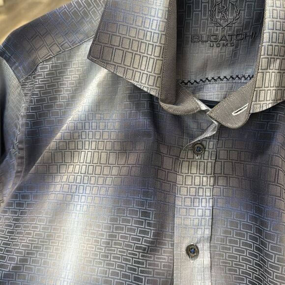 BUGATCHI UOMO DRESS SHIRT CLASSIC FIT SIZE M - Picture 9 of 9
